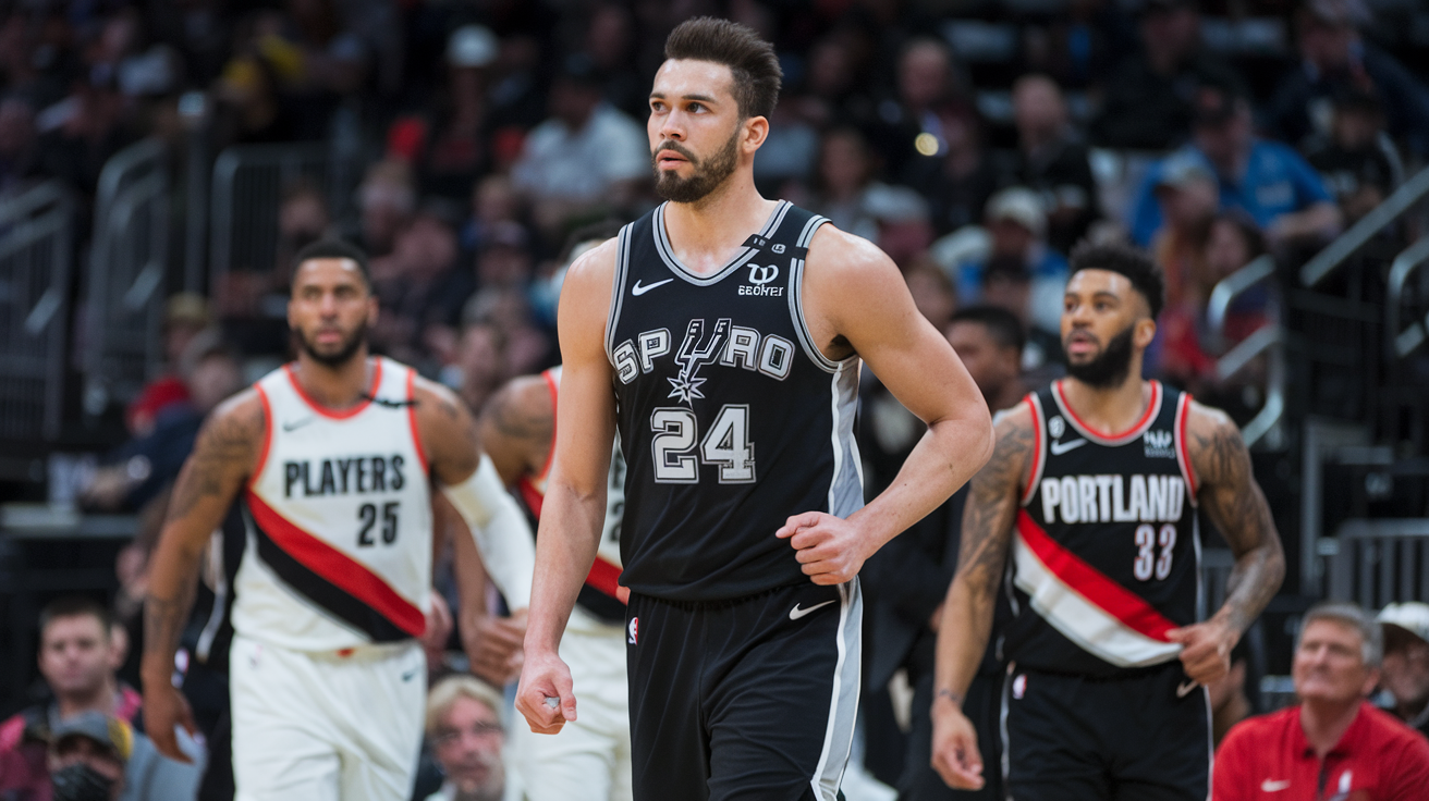 San Antonio Spurs vs Portland Trail Blazers Timeline