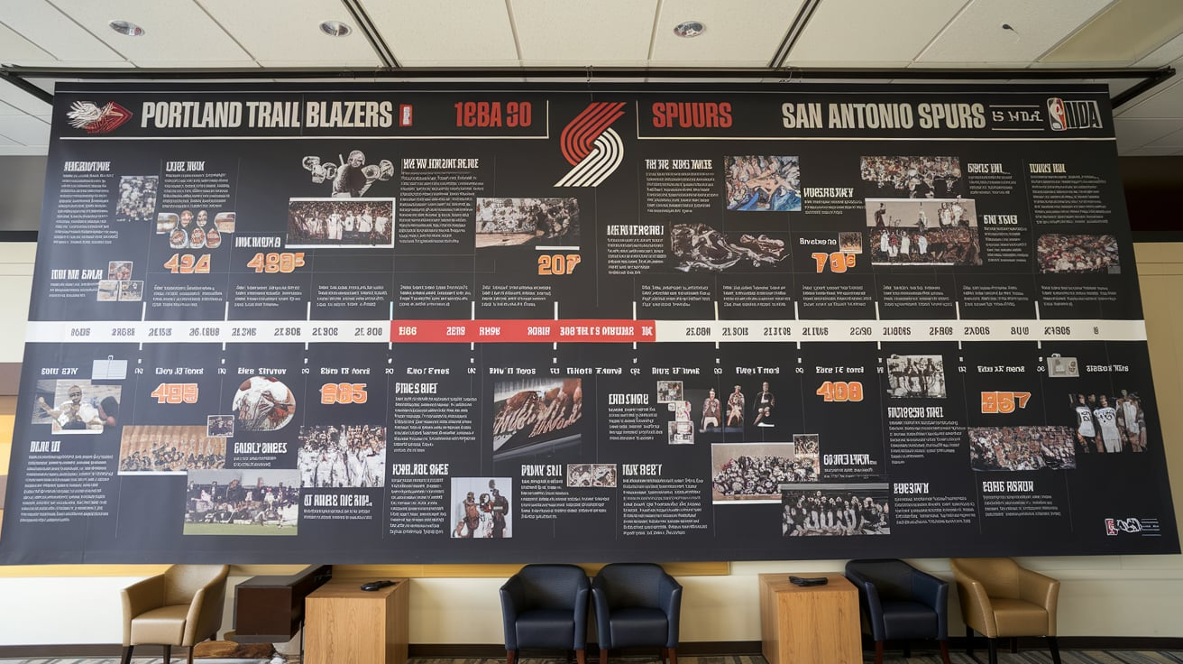 Portland Trail Blazers vs San Antonio Spurs Timeline