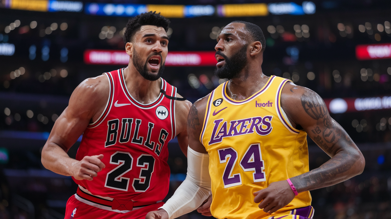 Chicago Bulls vs Lakers Timeline