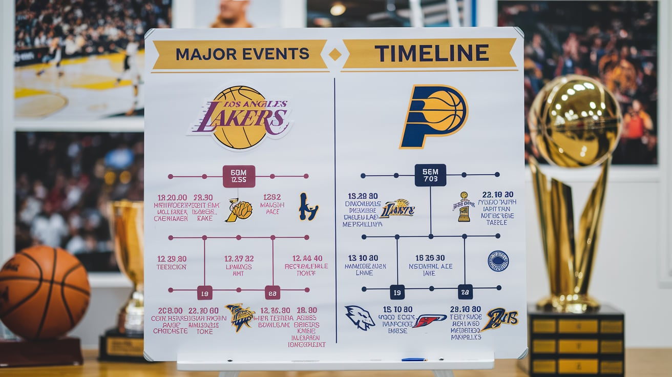 Pacers vs Lakers Timeline